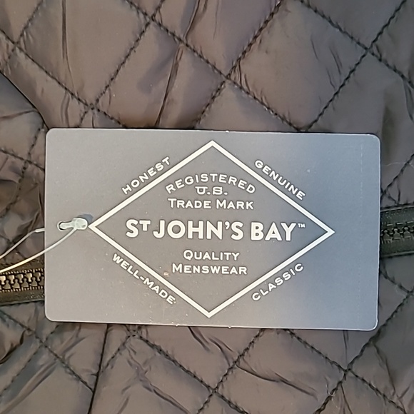 ST. JOHN'S BAY BRAND MEN'S BLACK AND GREEN WINTER HOODED COAT SIZE XL - Picture 8 of 17